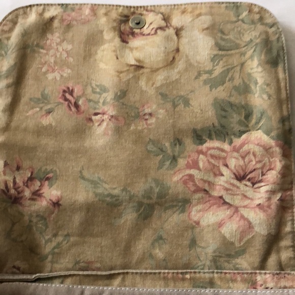 #Vintage Fossil Khaki #Canvas Messenger Bag with Floral & Khaki Interior - Picture 2 of 16